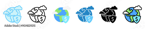 Climate Resiliencmulti style, mini illustration icon. use for modern concept, print, UI, UX kit, web and app development. Vector EPS 10, related to business, green industry, eco friendly and economy .