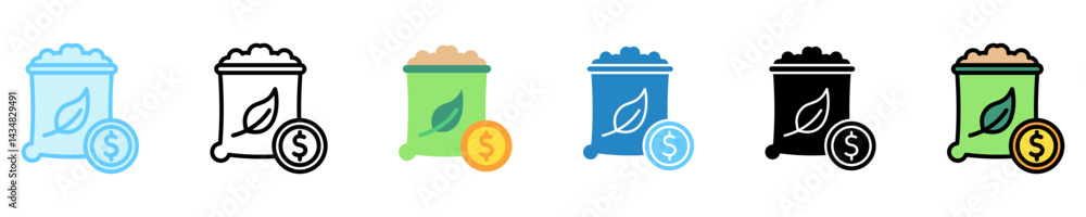 Fertilizer multi style, mini illustration icon. use for modern concept, print, UI, UX kit, web and app development. Vector EPS 10, related to business, green industry, eco friendly and economy . Fertilizer multi style, mini illustration icon. use for modern concept, print, UI, UX kit, web and app development. Vector EPS 10, related to business, green industry, eco friendly and economy .