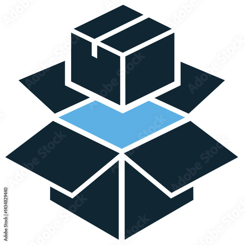 Packing boxes icon vector for product preparation, parcel safety, and delivery packaging. Ideal for shipping carton icon, storage packing, and order wrap handling illustration.