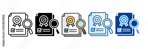 Document Control Icon Set Multiple Style Collection