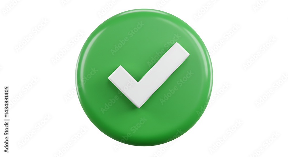 A green circle with a white checkmark in the center on a black background in a close up view A green circle with a white checkmark in the center on a black background in a close up view