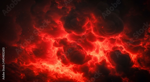 Fiery Red Cloudscape Dramatic Inferno Background for Design Projects Video Games and Digital Art