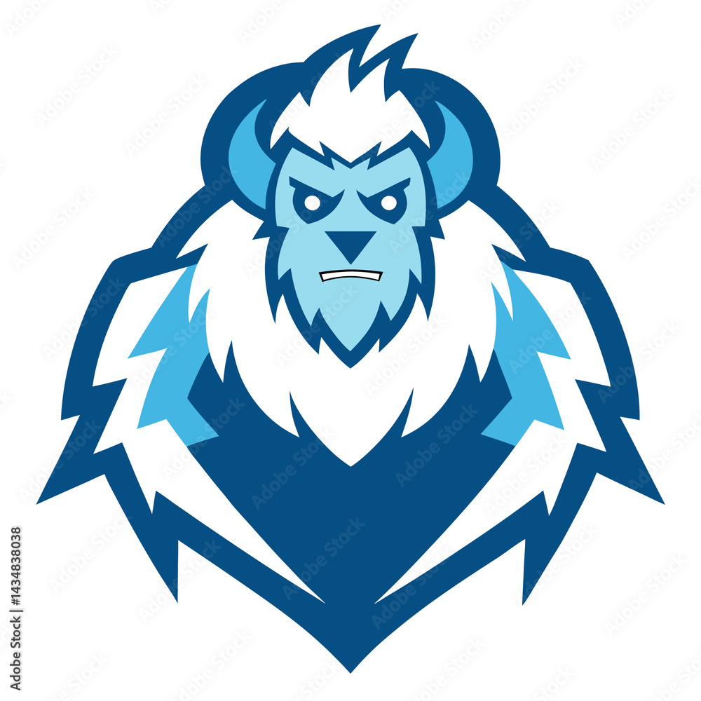 Fototapeta premium Thunder Yeti mascot logo vector