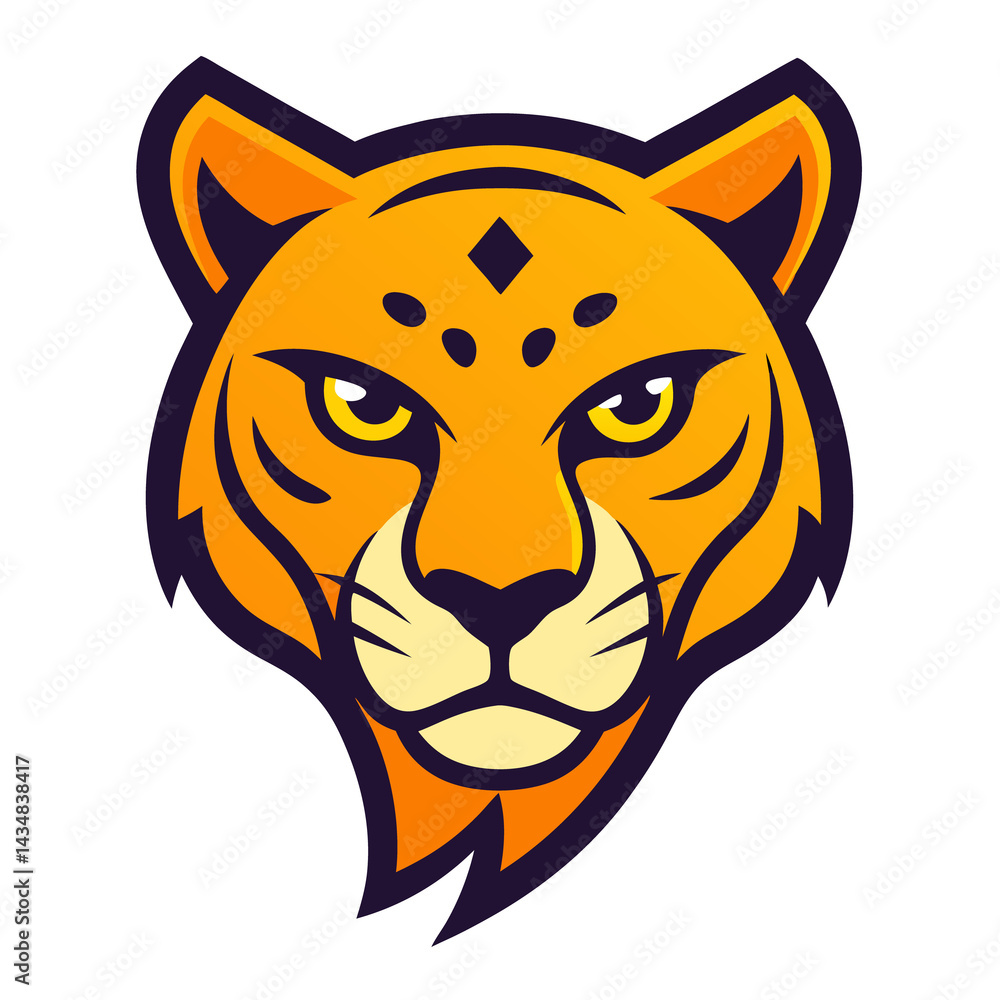 Fototapeta premium Urban Cheetah mascot logo vector