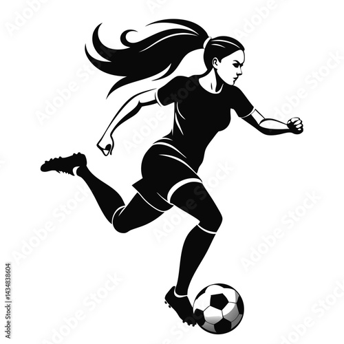 soccer player silhouette