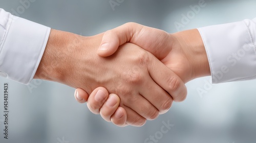 Wallpaper Mural Strengthening bonds, a handshake symbolizing partnership and mutual agreement in professional setting Torontodigital.ca