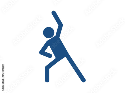 Stretching icon. Fitness icon and symbol. Fitness elements. Fitness equipment. Simple flat vector icon.