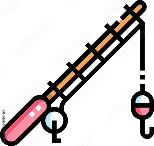 fishing rod illustration on a white background     