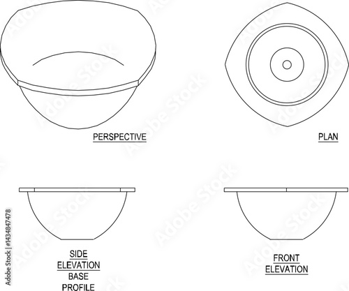 vector sketch illustration of fire pit design for heating room in winter round shape 