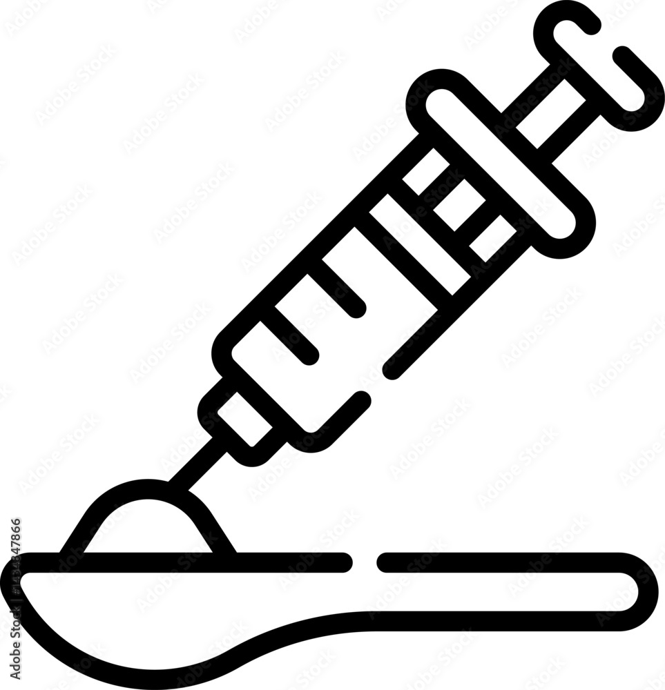heroin illustration on a white backg heroin illustration on a white backg