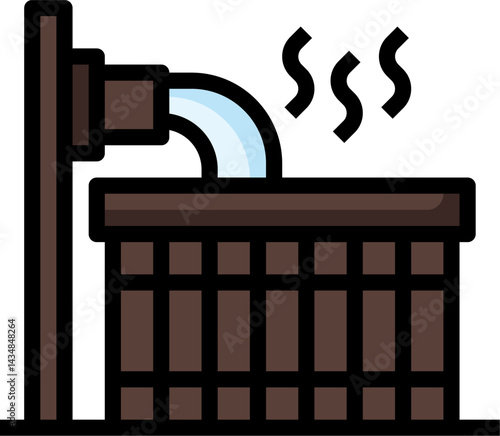hot tub illustration on a white background     