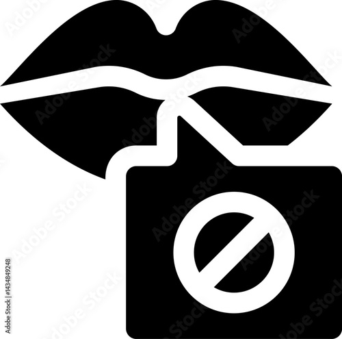 inability to speak illustration on a white background     