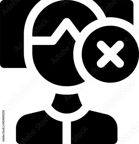 inability to move illustration on a white background    