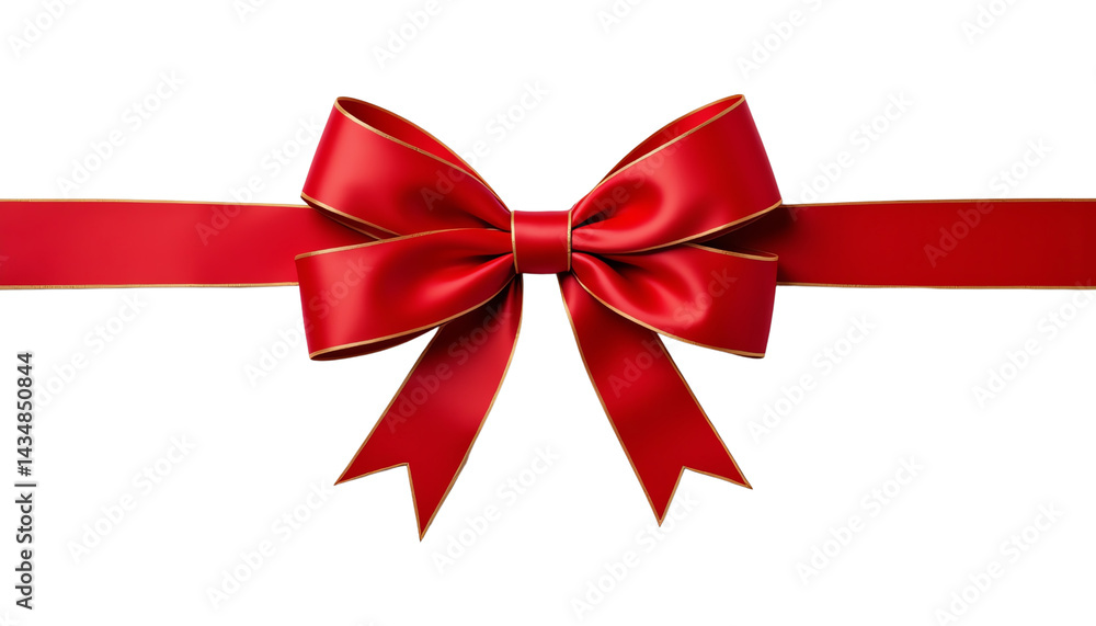 Elegant red bow for gift wrapping decoration. Elegant red bow for gift wrapping decoration.