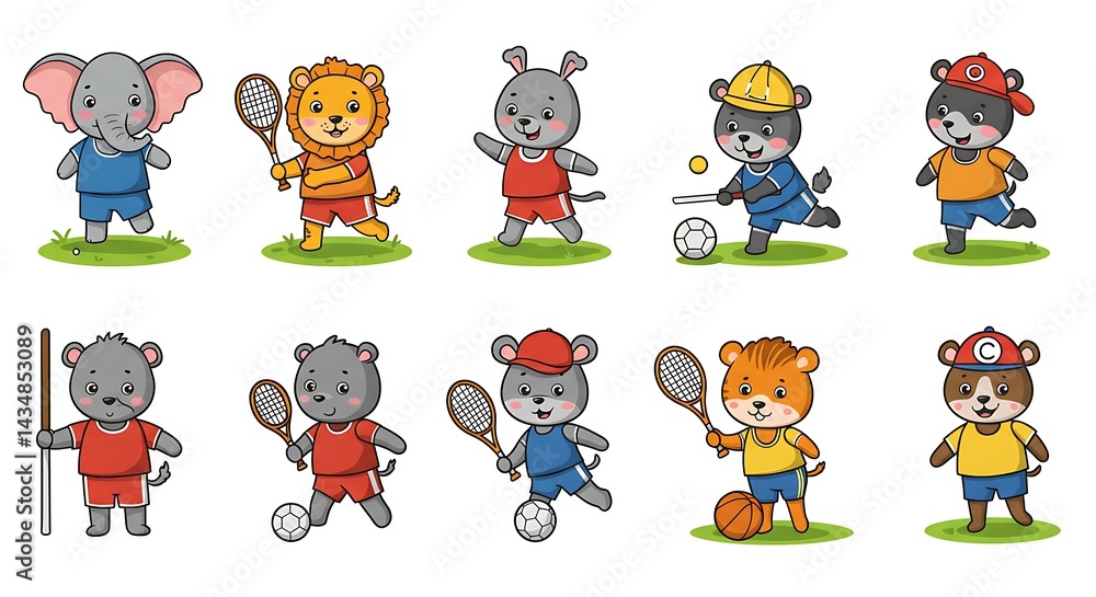 Obraz premium Wild Games: A Sporting Spirit AI Generated