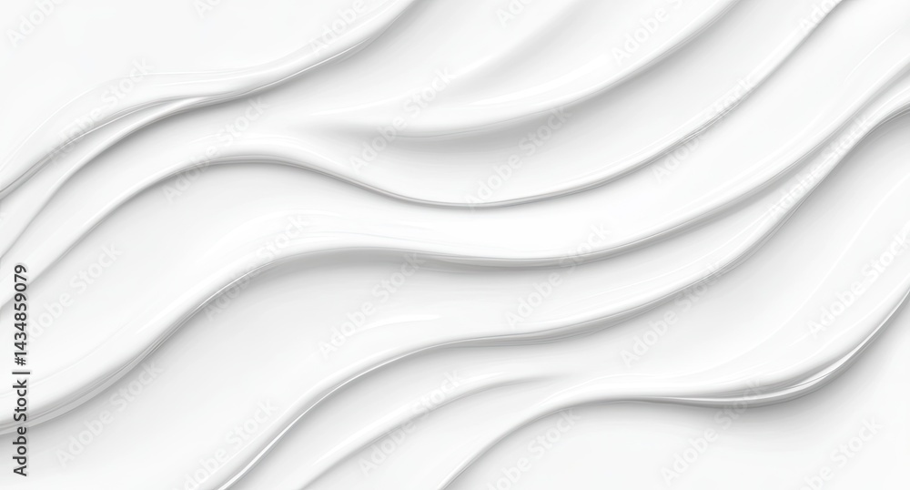 White flowing fabric waves White flowing fabric waves