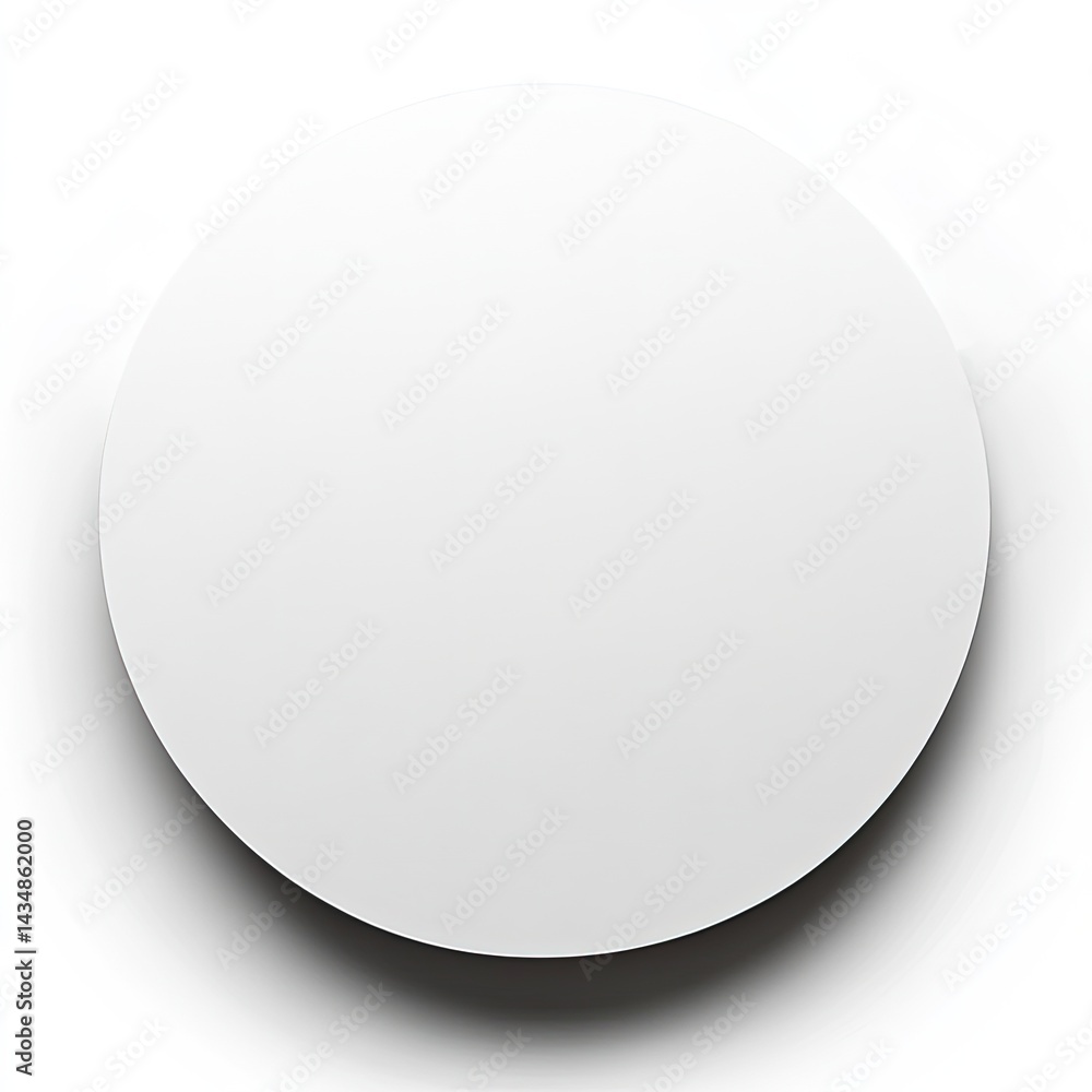 Blank white circle on white background Blank white circle on white background