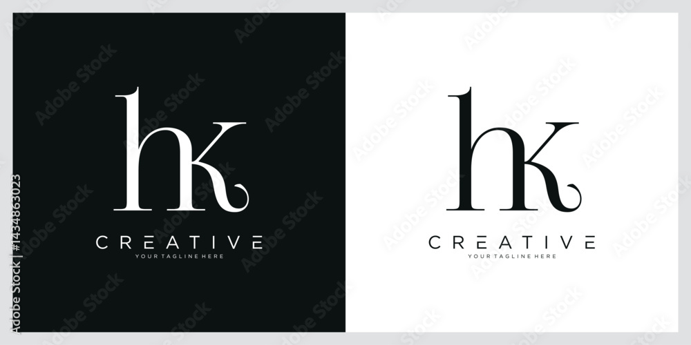 Initial HK Logo Design Vector Template Initial HK Logo Design Vector Template