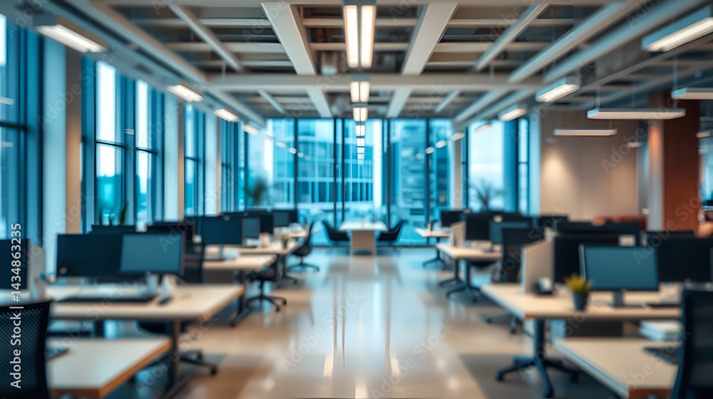 Blurred modern office space,met room and open workstations that convey professionalism and tranquility. Blurred modern office space,met room and open workstations that convey professionalism and tranquility.