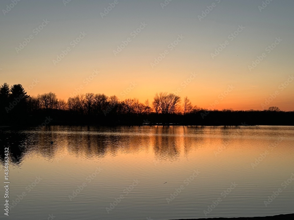 serene calm at sunset serene calm at sunset