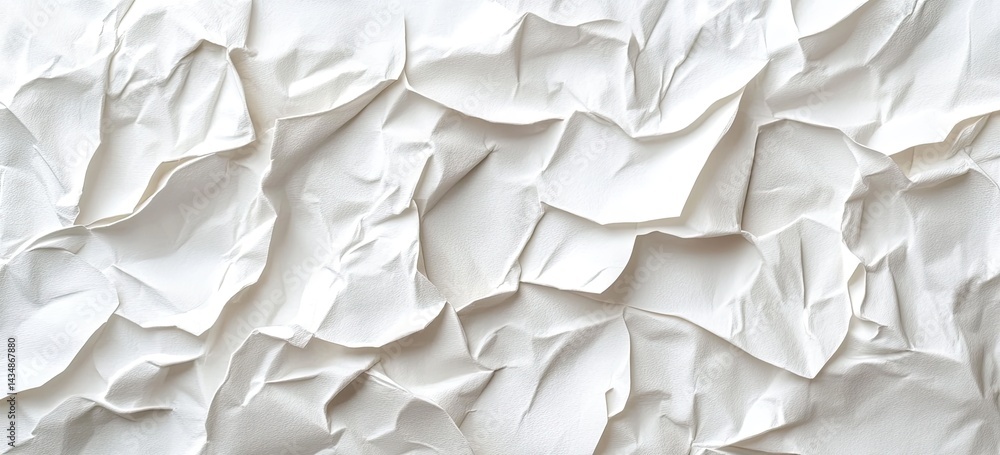 Obraz premium Crumpled White Paper Texture (4)