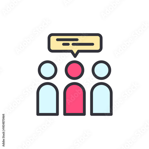 User survey colored icons, minimalist vector illustration ,simple transparent graphic element .Isolated on white background