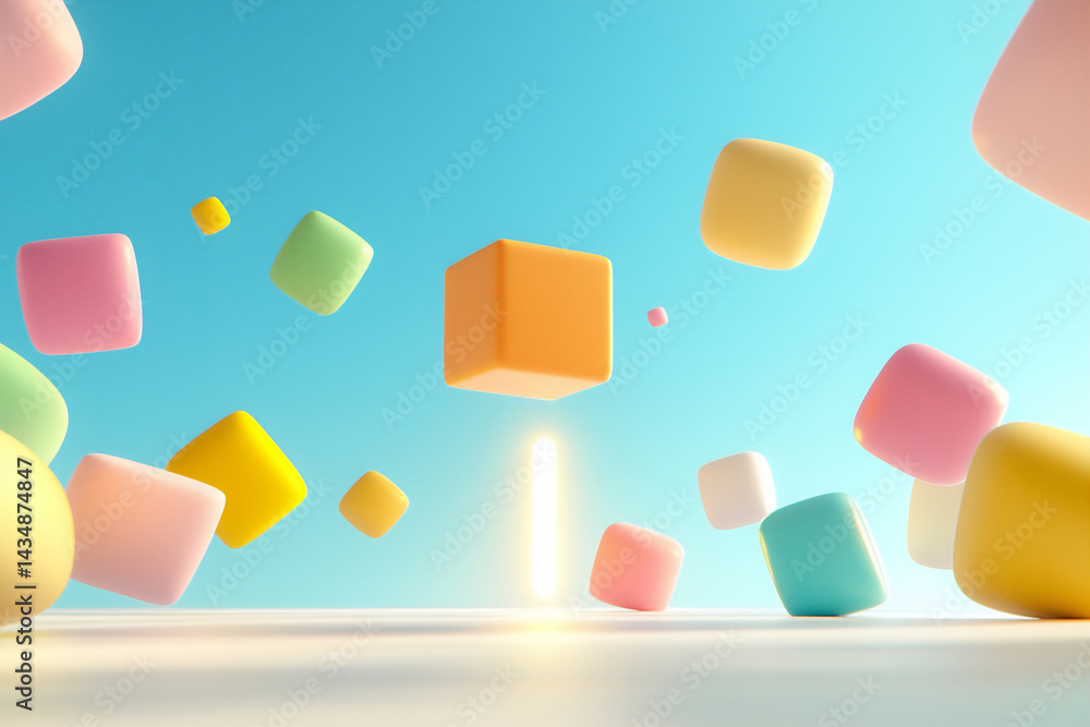 attentive abstract shapes in void school, attentive abstract shapes in void school,