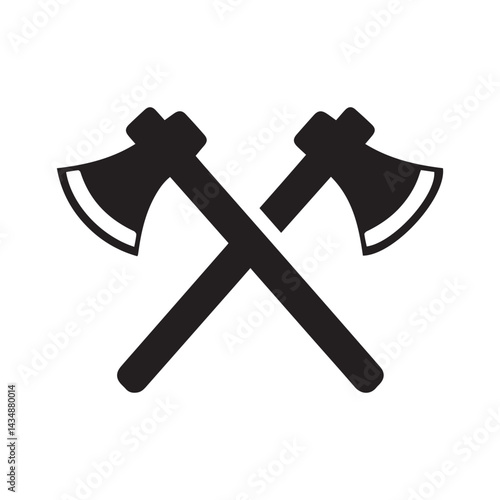 Axes Silhouette icon on white background
