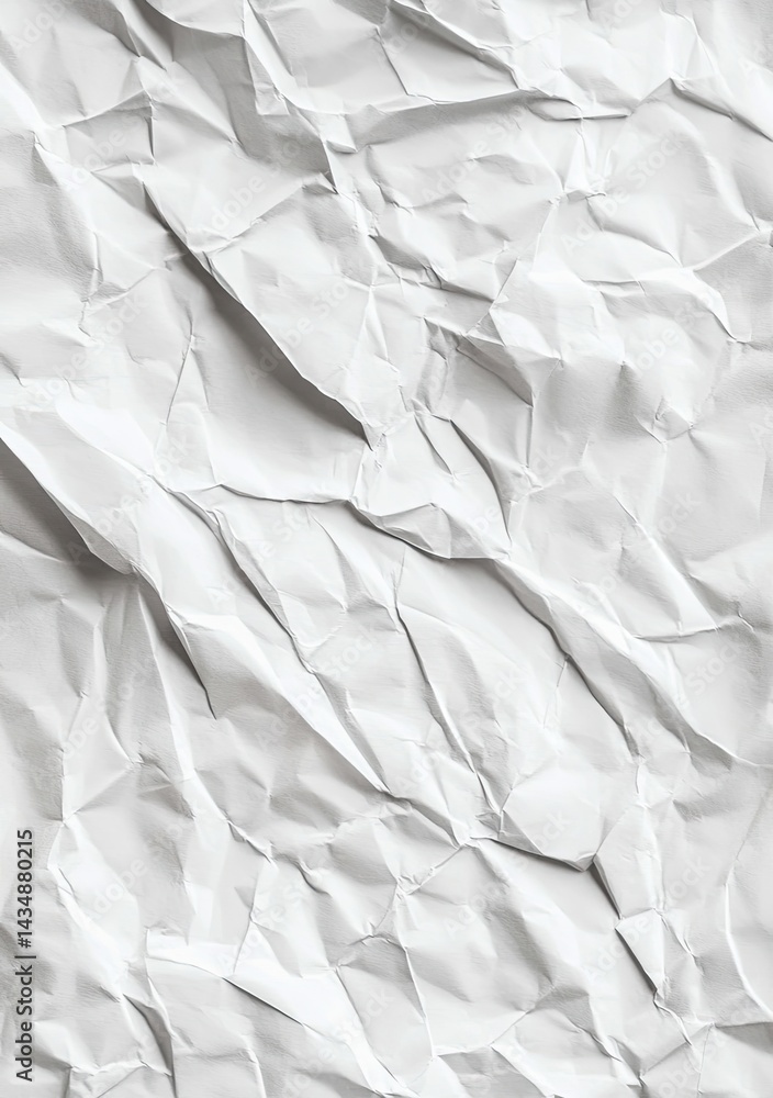 Fototapeta premium Crumpled white paper texture (3)