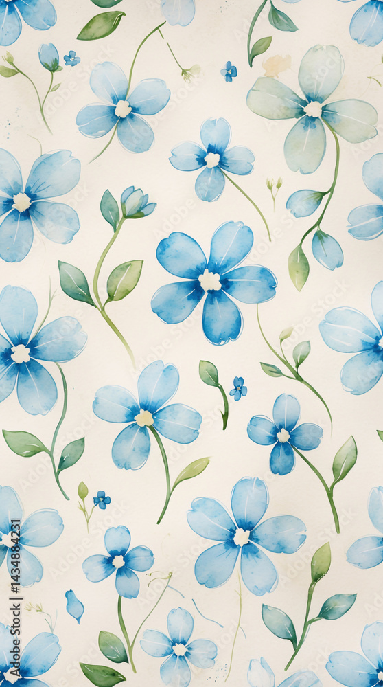 Intricate blue flowers retro floral drawing botanical artwork framed in vintage floral frame design premium illustration wallpaper background Intricate blue flowers retro floral drawing botanical artwork framed in vintage floral frame design premium illustration wallpaper background