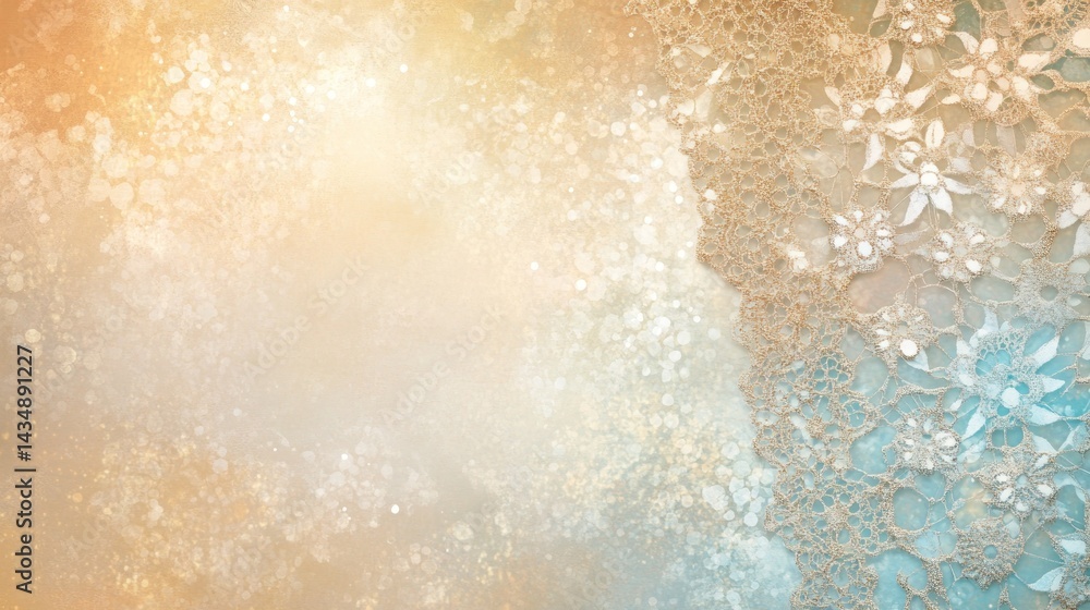 Fototapeta premium Lace fabric texture, soft light, floral, background, design