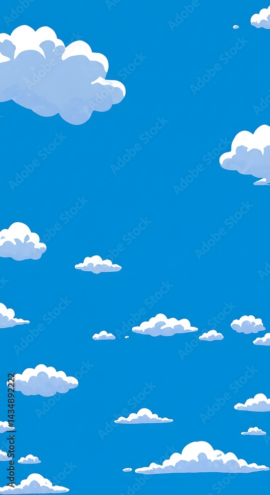 Azure Drift: Puffy Cloudscape AI Generated Azure Drift: Puffy Cloudscape AI Generated