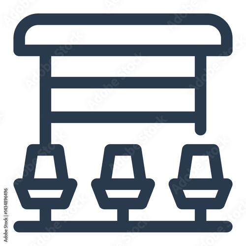 Sideline Bench with Covered Seating Area