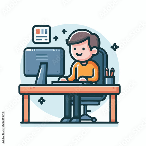 editor, business, computer, content, technology, editing, man, writer, office, work, online, internet, workplace, people, illustration, designer, digital, person, concept, professional, creative, scre
