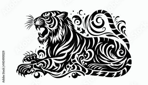 black and white tiger