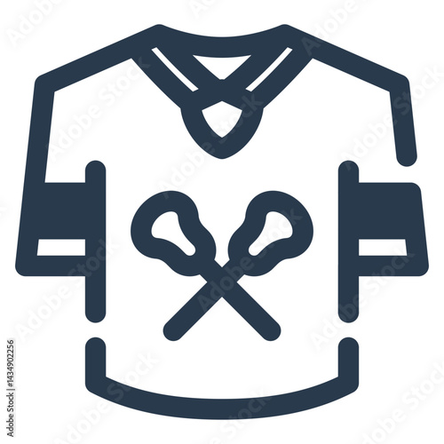 Lacrosse Jersey with Crossed Stick Design