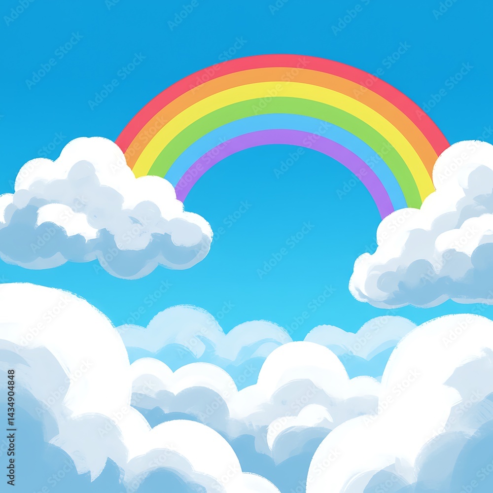 Rainbow's Embrace: A Sky Full of Dreams AI Generated Rainbow's Embrace: A Sky Full of Dreams AI Generated