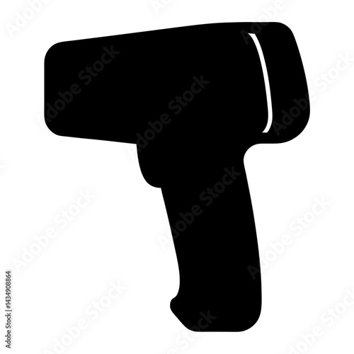 Illustration of a black thermometer transparent . gun for temperature checks and healthcare solutions