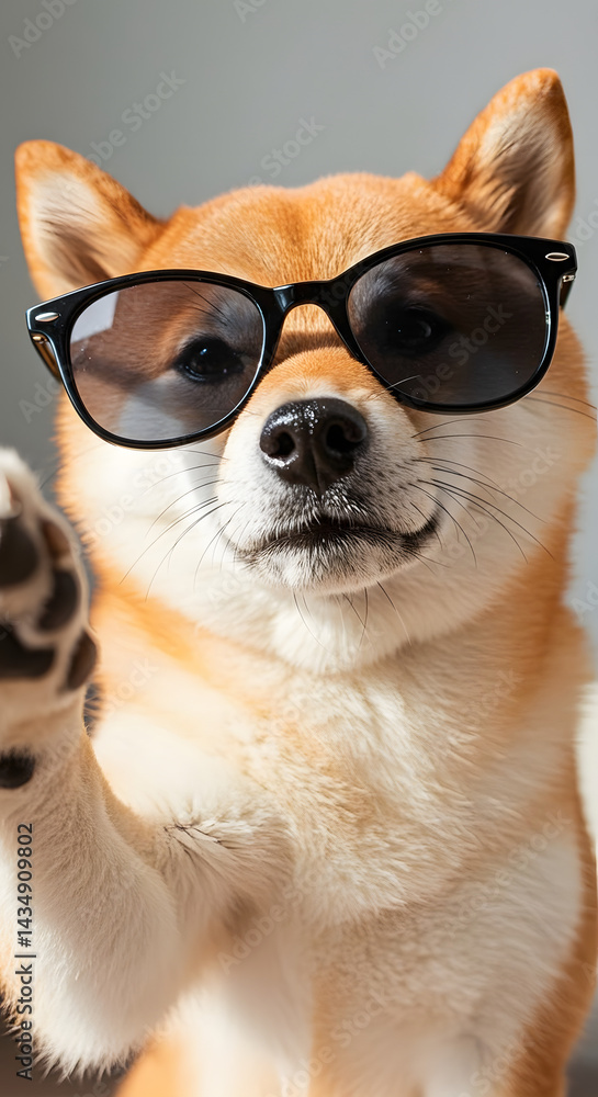 Cool Shiba Inu Dog Wearing Sunglasses Cool Shiba Inu Dog Wearing Sunglasses