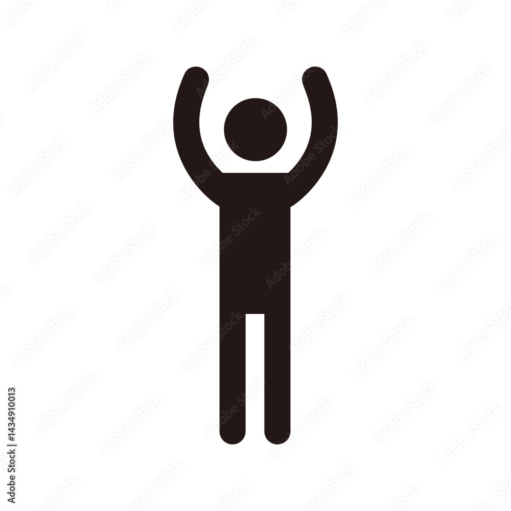 手でOKサインを出す人のピクトグラムアイコン 手でOKサインを出す人のピクトグラムアイコン