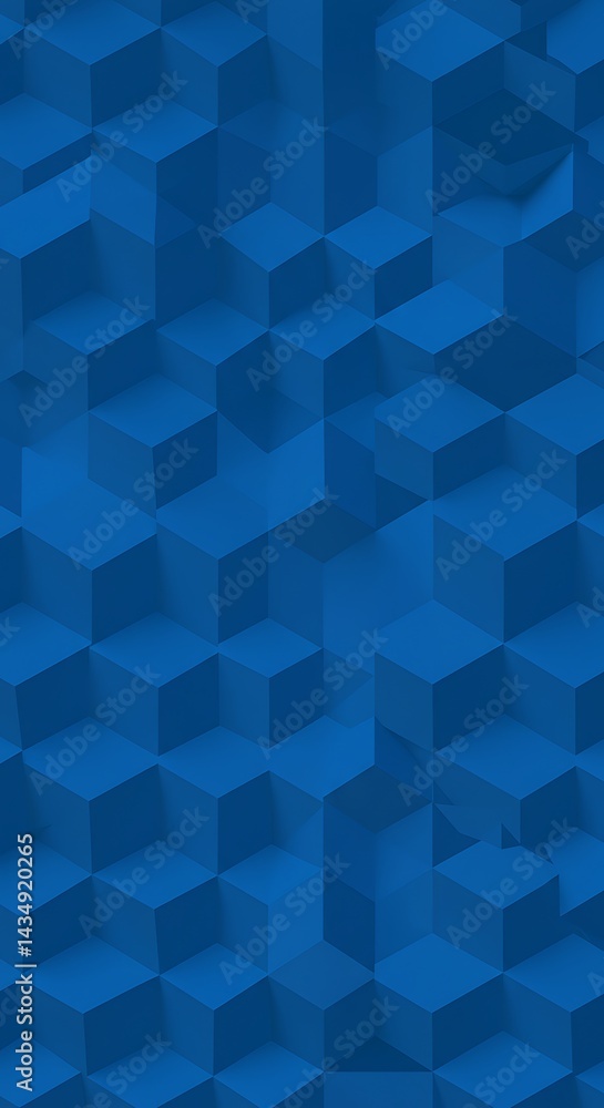 Cobalt Cube Cascade AI Generated Cobalt Cube Cascade AI Generated