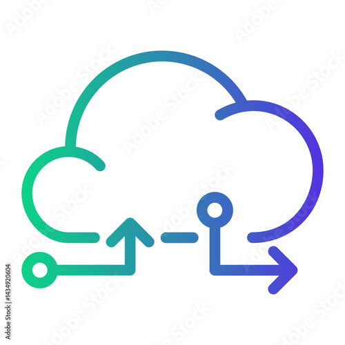 cloud Line Gradient Icon Free Download cloud Line Gradient Icon - GFXLoad