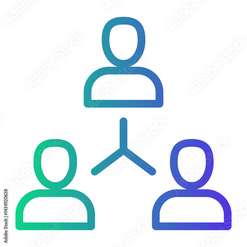 coworking Line Gradient Icon