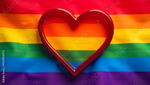 heart shape in front of a vibrant rainbow flag, LGBT support, symbolizes love illustration, LGBT Love is Love created with generative ai Free Download heart shape in front of a vibrant rainbow flag, LGBT support, symbolizes love illustration, LGBT Love is Love created with generative ai - GFXLoad