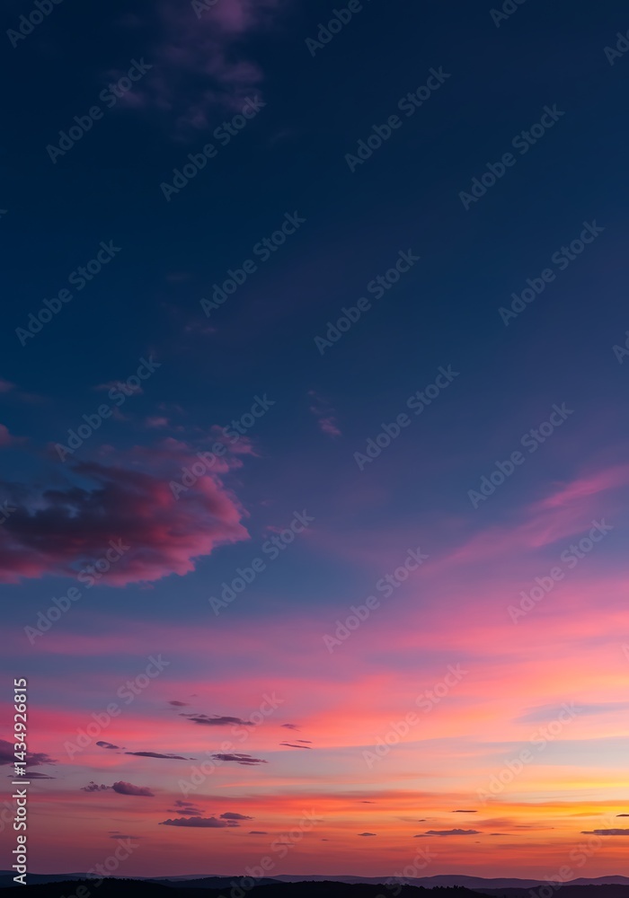 Fototapeta premium Twilight's Embrace: A Hues of Sunset AI Generated