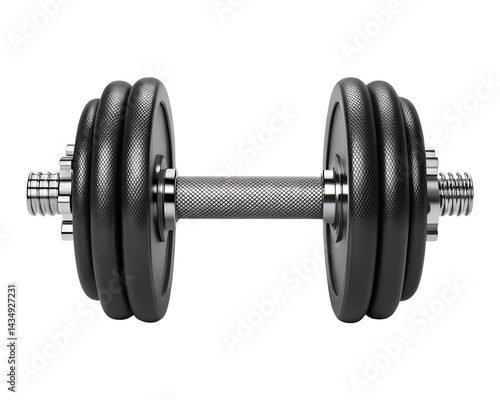 Adjustable dumbbell isolated on transparent background