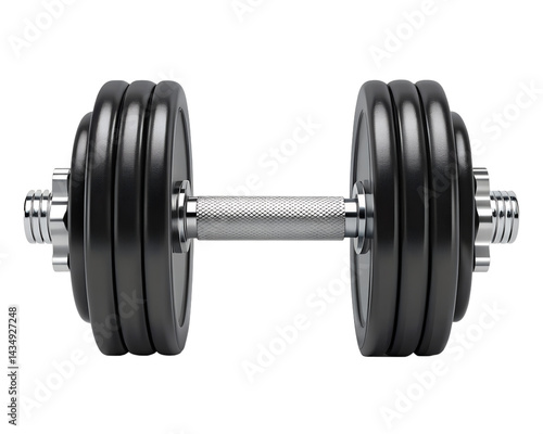 Adjustable dumbbell isolated on transparent background