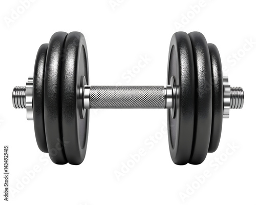 Adjustable dumbbell isolated on transparent background