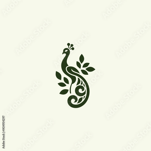 Peacock elegant logo