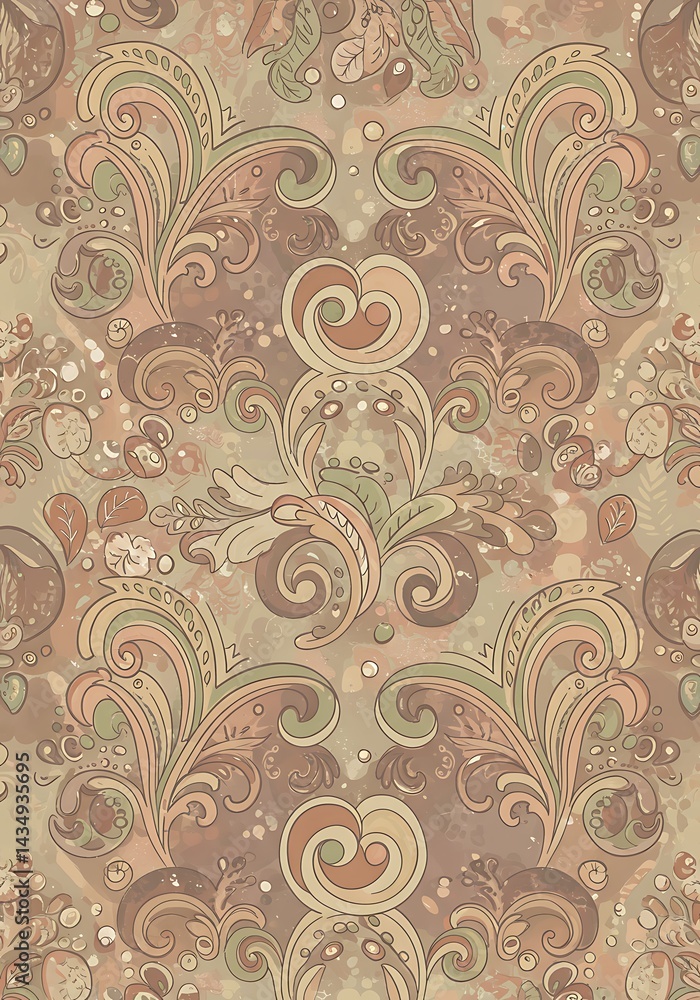 Whimsical Paisley Dreams: A Textured Digital Design AI Generated Whimsical Paisley Dreams: A Textured Digital Design AI Generated